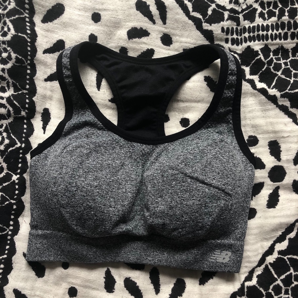 Like New New Balance Grey Sports Bra Sz S